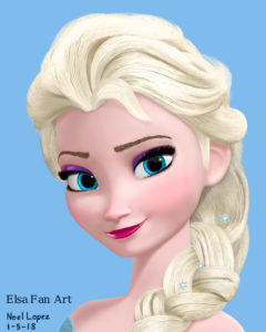 Fan Art - Portrait Of Elsa